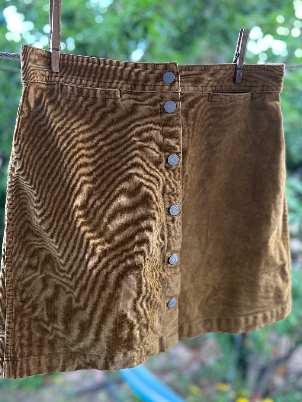 J. Crew Button-Front Corduroy Skort - Tan